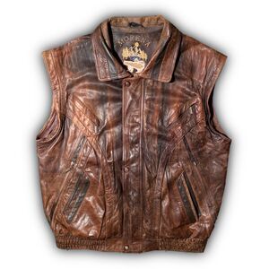 Morena Italian Vintage Leather Vest